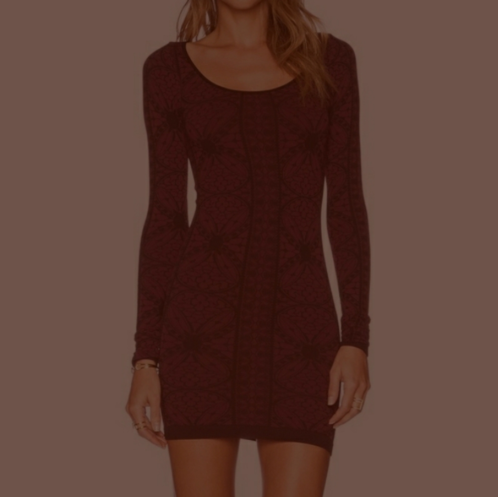 Free people very Berry combo holiday dress xs/s
